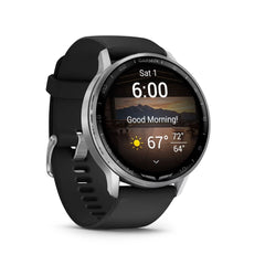 Garmin D2 Air X15 45mm Smartwatch in Silver with Black Silicone Band