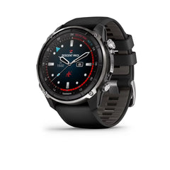 Garmin Descent Mk3i 51 mm Silver and Black PVD Titanium with Black and Pebble Gray Silicone Band
