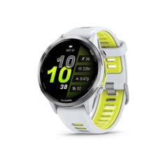 Garmin Forerunner 970 Titanium with Whitestone Case and Whitestone/Translucent Amp Yellow Band
