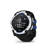 Garmin Instinct 3 50 mm Solar GPS Smartwatch Whitestone with Black/Bolt Blue Silicone Band