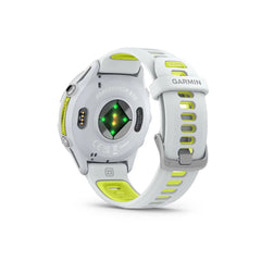 Garmin Forerunner 970 Titanium with Whitestone Case and Whitestone/Translucent Amp Yellow Band