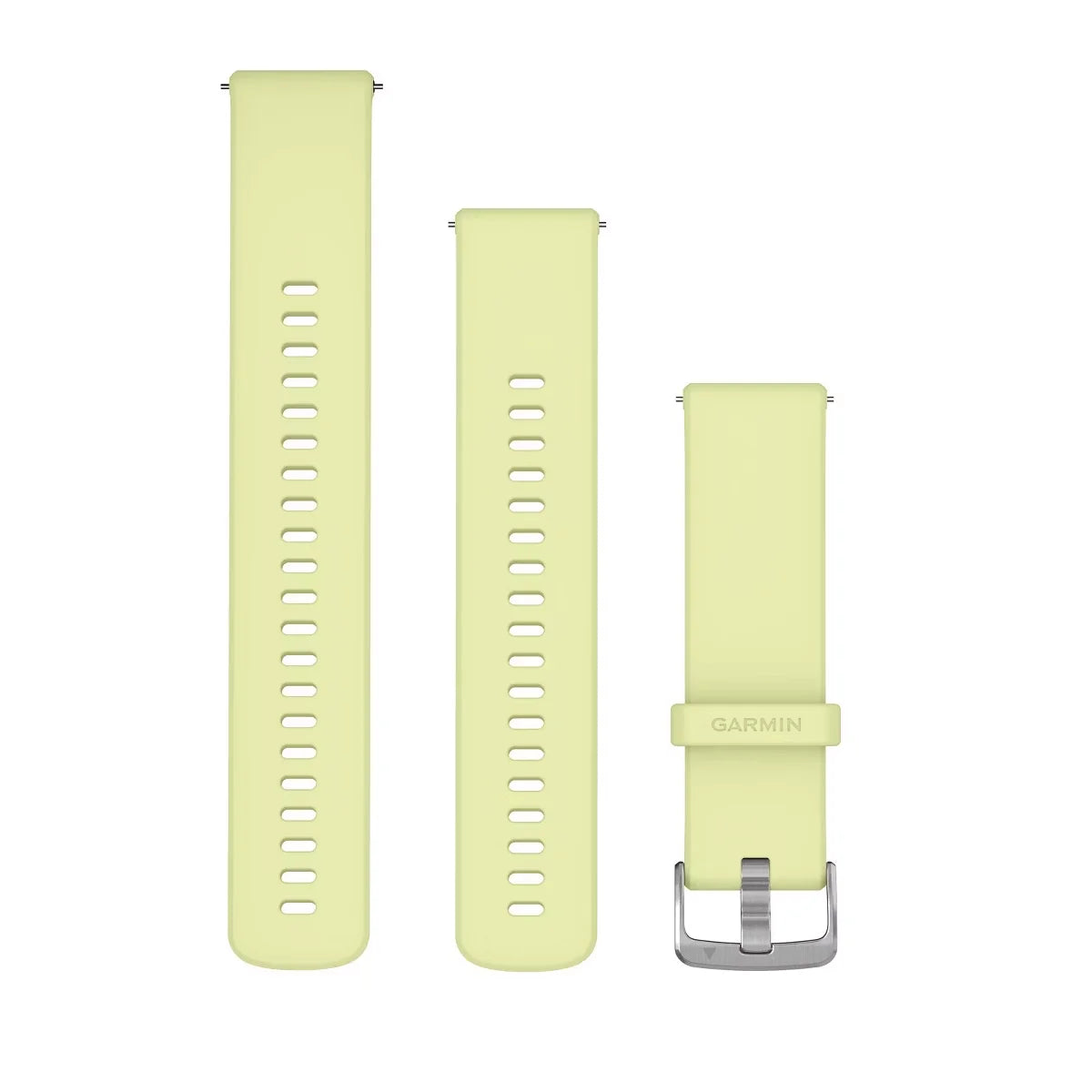 Garmin Quick Release Bands 22mm Citron Silicone with Silver Wardware