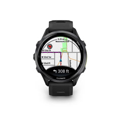 Garmin Forerunner 970 Smartwatch Carbon Gray DLC Titanium with Black Case and Black/Translucent Whitestone Band