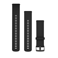 Garmin Quick Release Bands 18mm Black with Slate Hardware