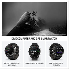 Garmin Descent Mk3i 51 mm Carbon Gray DLC Titanium with Black Silicone Band