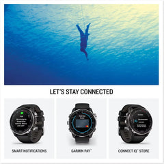 Garmin Descent Mk3i 51 mm Carbon Gray DLC Titanium with Black Silicone Band