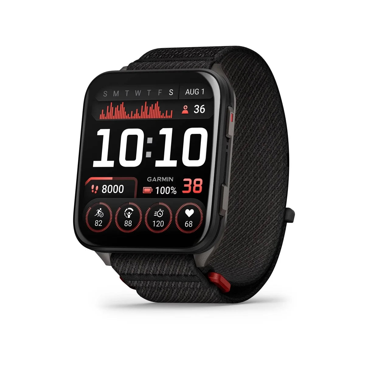 Garmin Venu X1 Black Smartwatch  with Slate Titanium Caseback and Black Comfort Fit Nylon Band