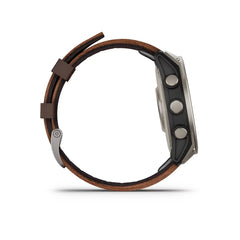 Garmin D2 Mach 2 47mm Smartwatch Titanium with Oxford Brown Leather Band