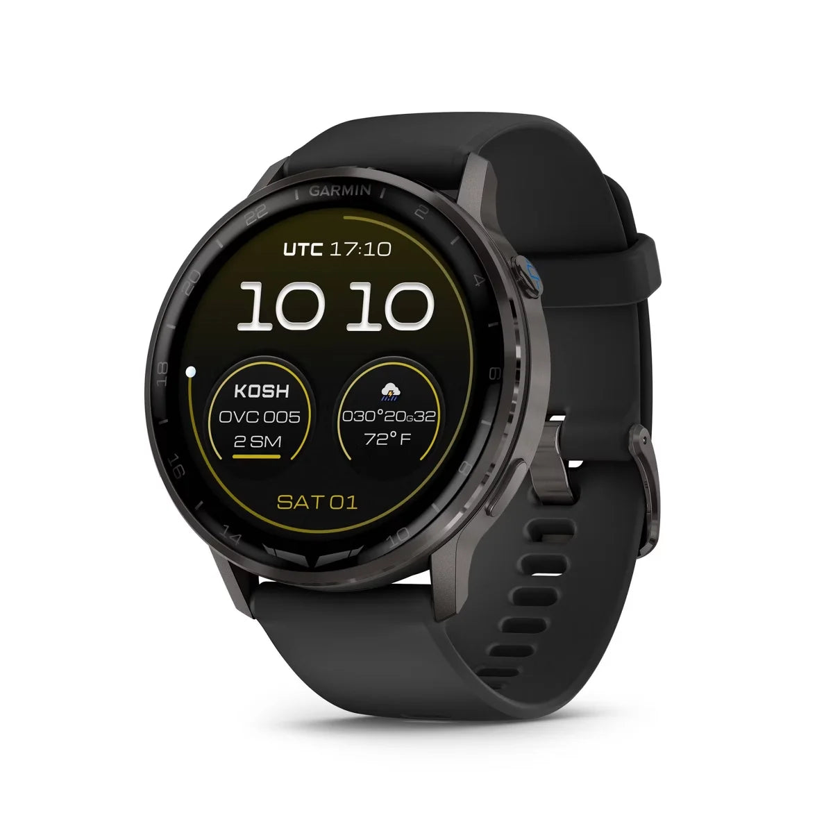 Garmin D2 Air X15 45mm Smartwatch in Slate with Black Silicone Band