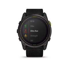 Garmin Enduro 3 51mm Solar Sapphire Carbon Gray DLC Titanium with Black UltraFit Nylon Strap