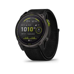 Garmin Enduro 3 51mm Solar Sapphire Carbon Gray DLC Titanium with Black UltraFit Nylon Strap