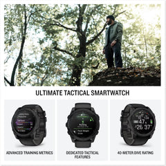 Garmin Tactix 8 47 mm AMOLED GPS Smartwatch Includes Applied Ballistics Ultralight Solver