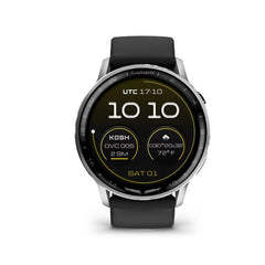 Garmin D2 Air X15 45mm Smartwatch in Silver with Black Silicone Band