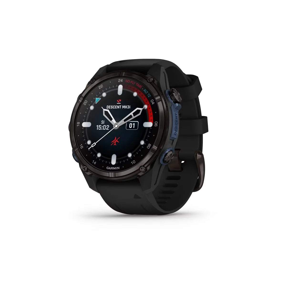 Garmin Descent Mk3i 43 mm Carbon Gray DLC Titanium with Black Silicone Band